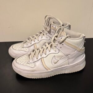 Nike Cream and White High-Top Sneakers